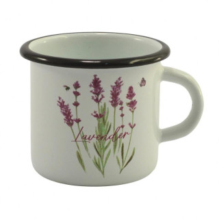 Kubek emalia  9cm 0,4L Lawenda